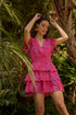 Delina Floral Gerry Ruffle Mini Dress